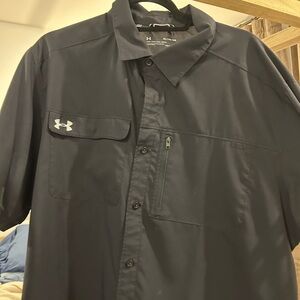 Under Armour Black Button-Up Shirt